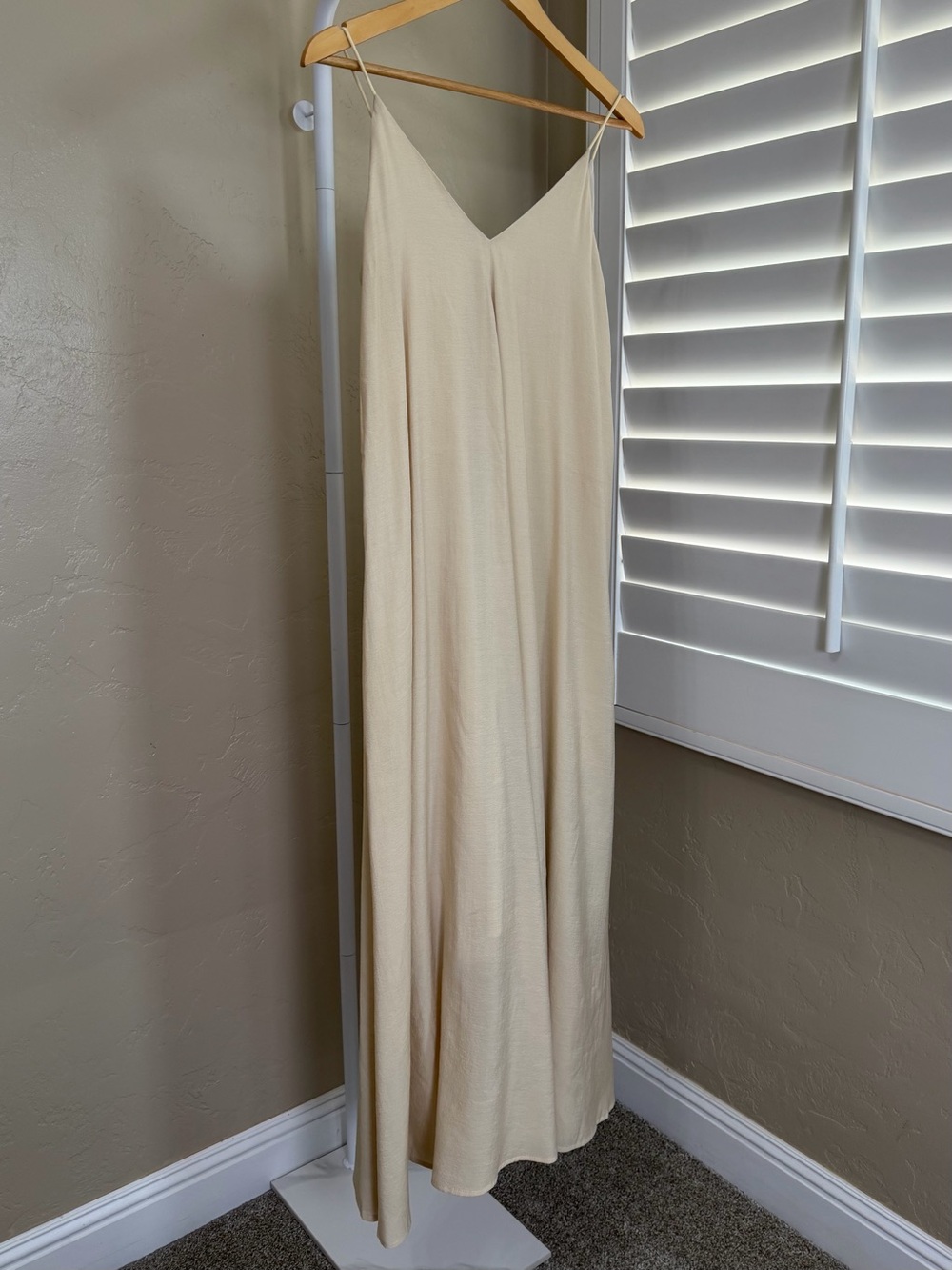 Commense Sleeveless V-Neck Maxi Dress in Cream - Picture 6 of 12
